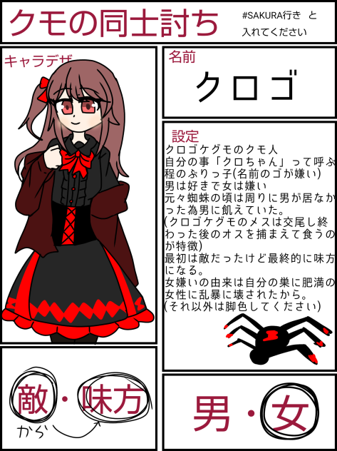 クロゴケグモのクロちゃん