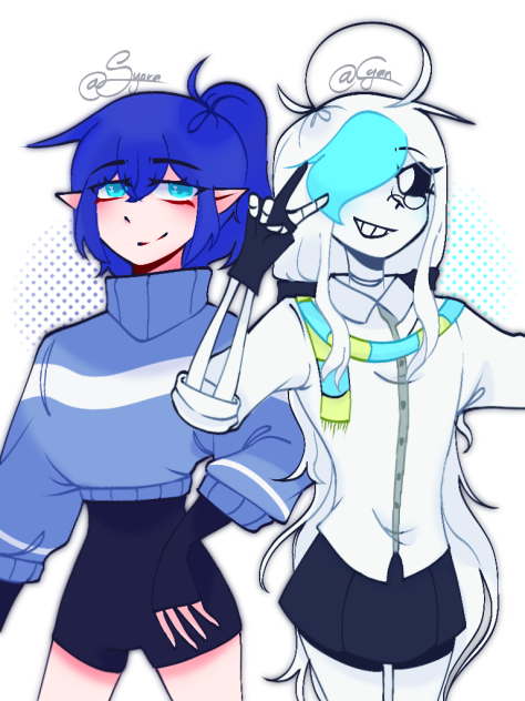 Syora and Cyan!!  ❤️‍🩹🌟