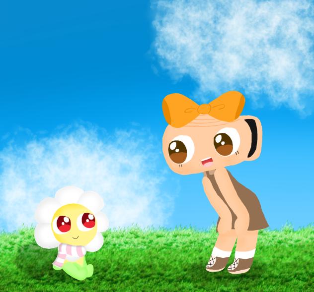 Shelly looking down at lil sprout