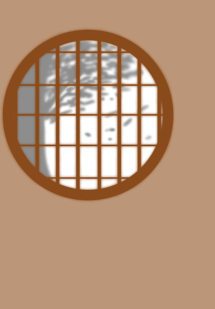 和風　丸障子【素材】