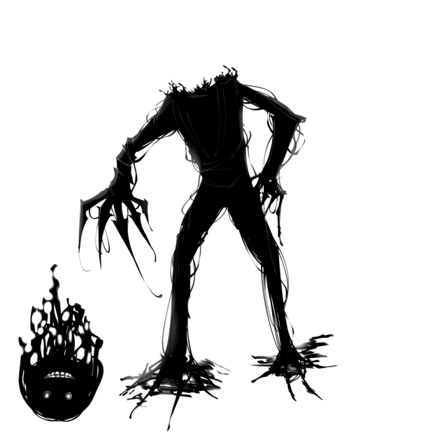 17 headless shadow grinning