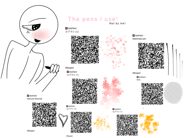 Pens and brushes I use