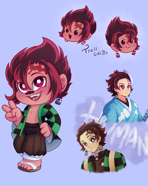 tanjiro fanart♡ trolls version