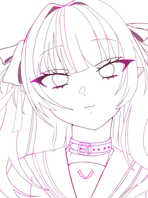りりむ姫(線画)