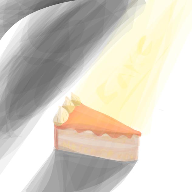 Dramatic cake cartoony lasso art bc ye🍰🔦