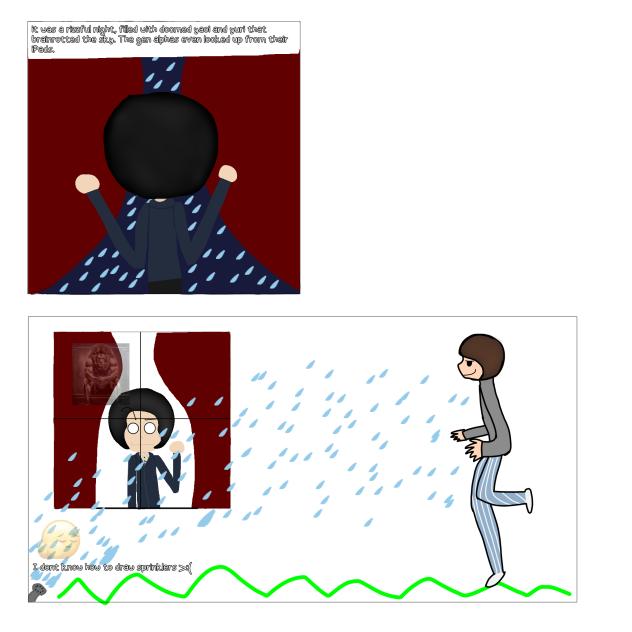 will frolicking in a sprinkler