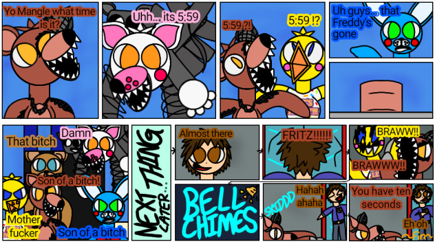 Blinded animatronics p4. FNaF fan comic