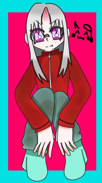 鬼の女の子　塗った