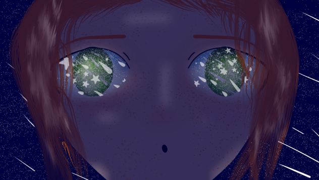 Girl looking at the sky✨