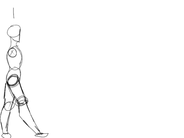 Basic walking animation test - ibisPaint