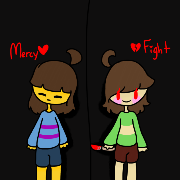frisk and chara speedpaint