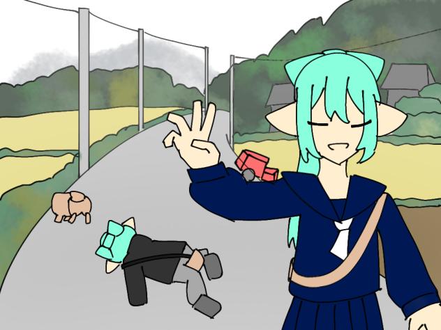 情報量の多い田舎の写真