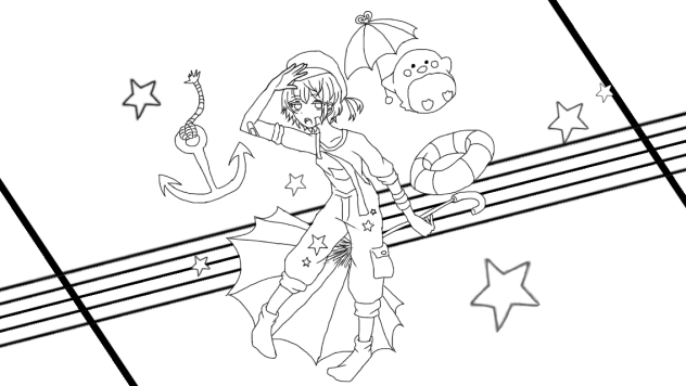 【線画】塗ってください