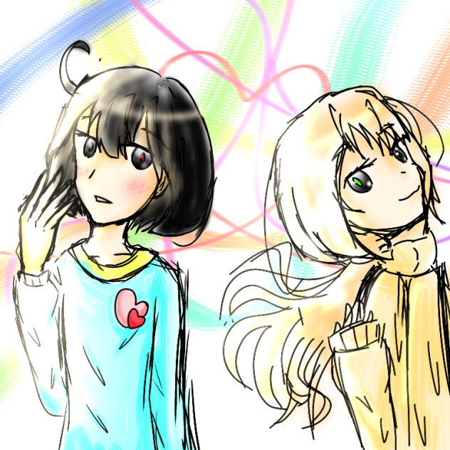 妹のキャラを描いた