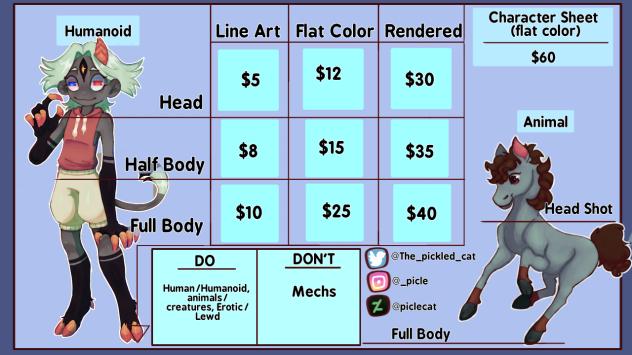commission info sheet
