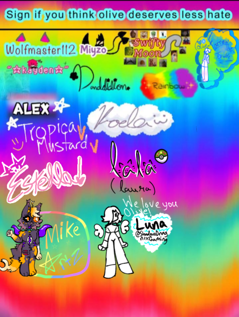 LESS HATE FOR OLIVE!