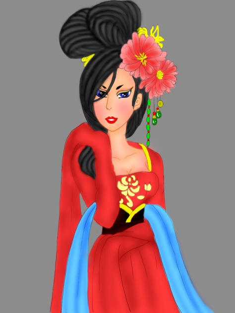 How to draw manga - China girl