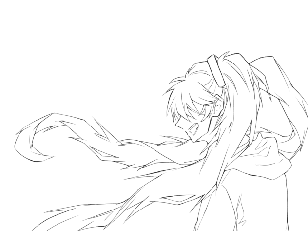 初音ミク線画