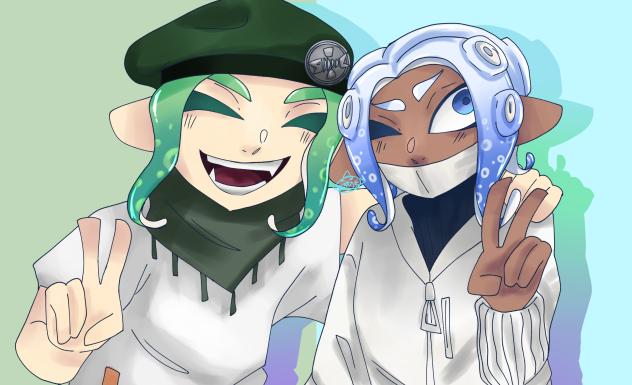 me and my friend's splatoon characters