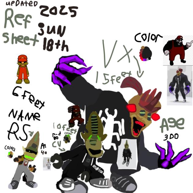 My Characters Reference sheet
