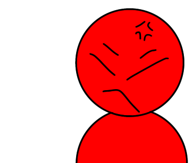 怒っているイラストを描きました
