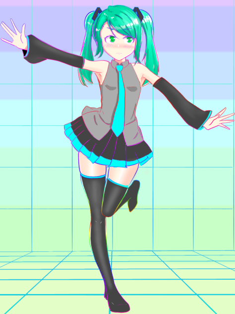 初音ミクコスの氷川紗夜