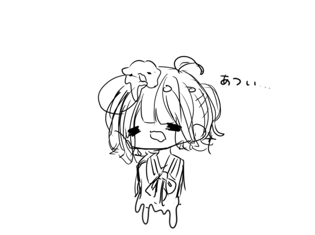 暑い！！！！！！　ラフ画
