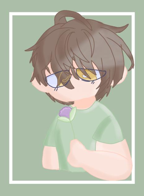 Chris and his flowers 💜×💚 - ibisPaint
