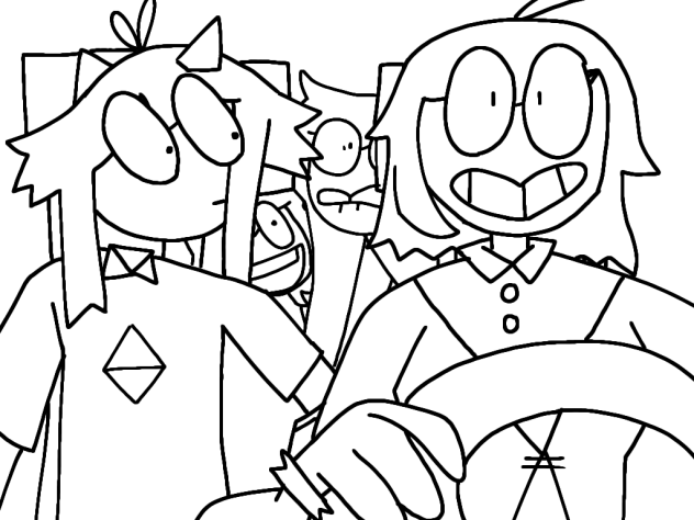 The 4 in the car