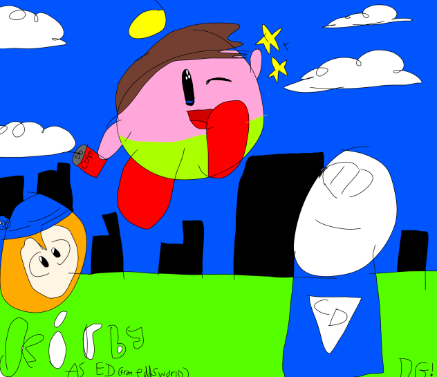 Kirby as Edd (from Eddsworld)