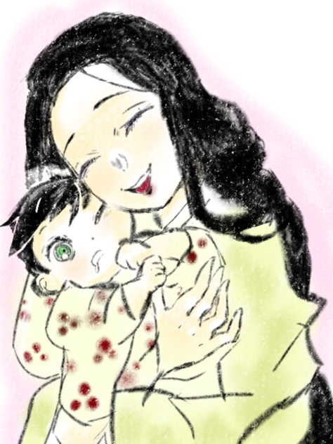 きめつのやいば　いのすけとお母さん