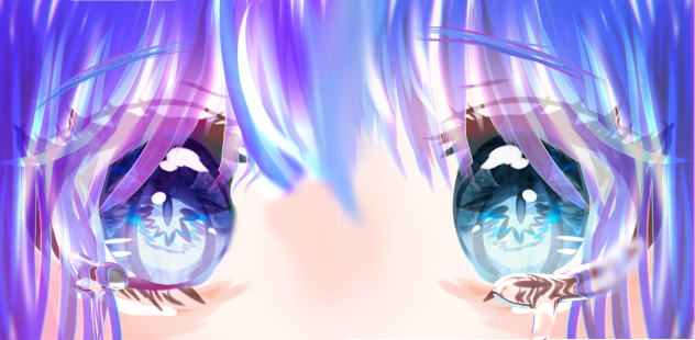 青い