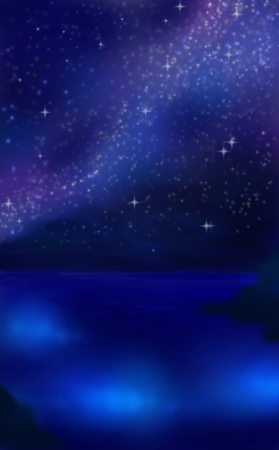 いつかの風景⑩　月のない夜の海