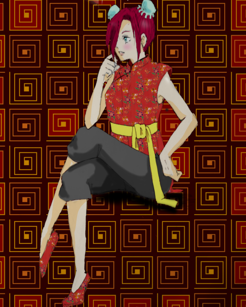 チャイナ服の女