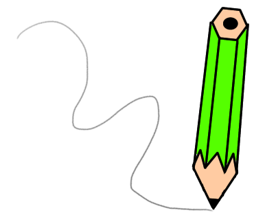 はじむて鉛筆のイラストを描きました