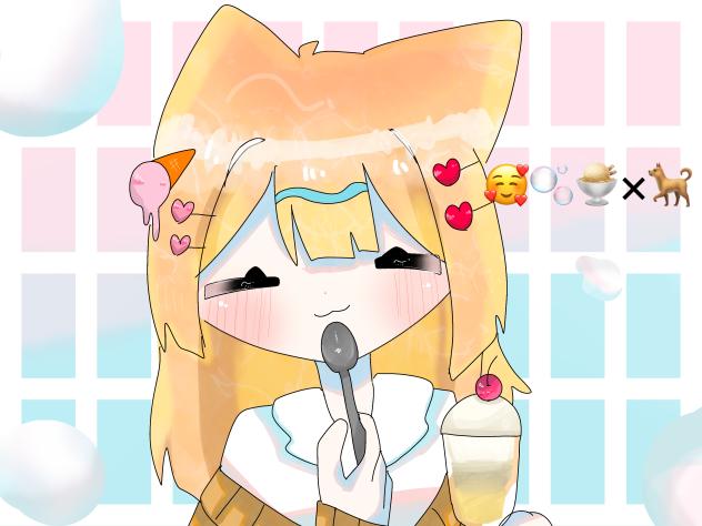 にこにこのしゃぼんあいす。