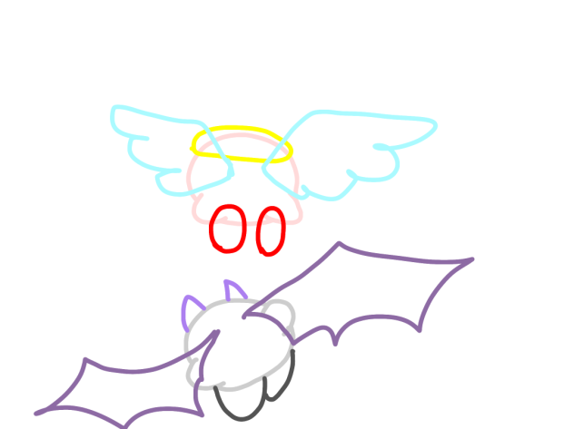 さあ、羽ばたけ、天使、悪魔
