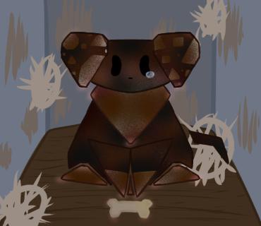 Robot pet dog (rusty and abandoned)