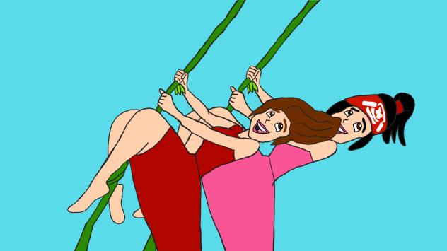 Wendy And Suzume Swinging Vine.