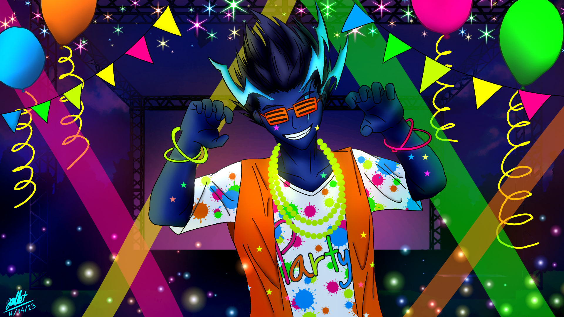 Neon party - ibisPaint