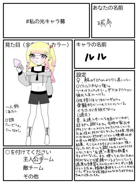 キャラ募