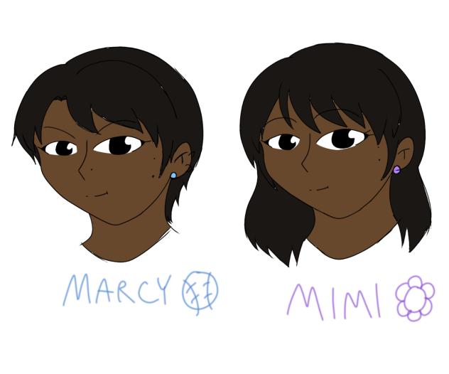 Marci and Mimi Separate Hairstyles