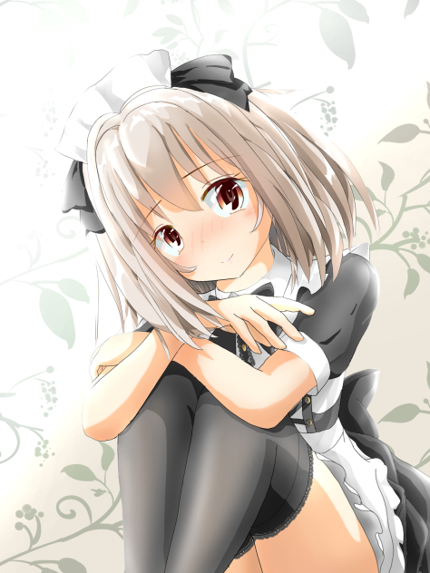 メイドです　背景付き