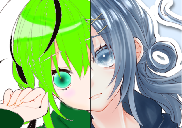 リア友の繋げイラスト
