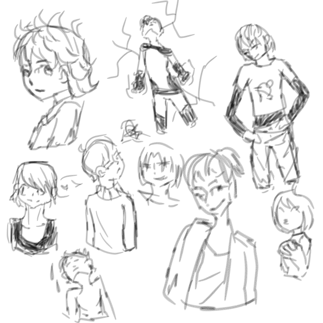 Random sketches ( boy version ) - ibisPaint