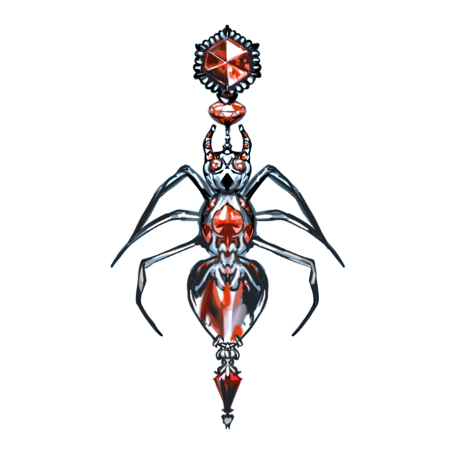 Spider Red Earing