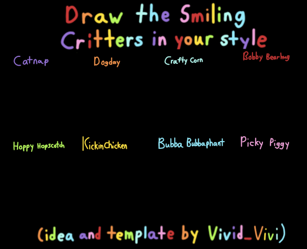 Draw the Smiling Critters template