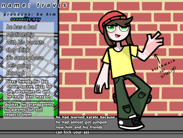 travis character info