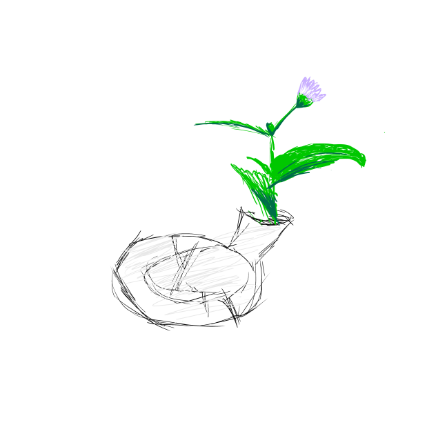 すっごーい昔に描いたなんかの植物のアレンジしたやーつ