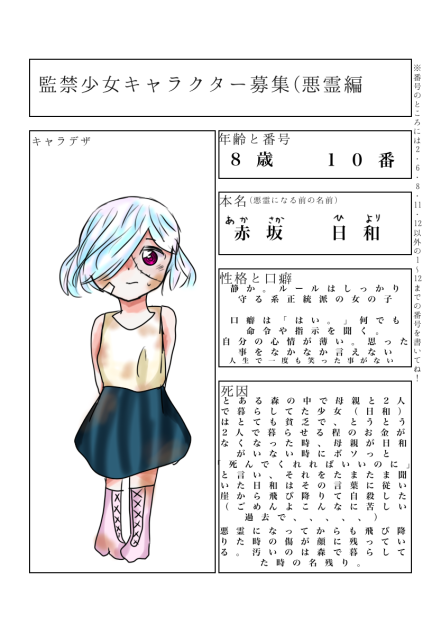 キャラ募集2だぞい☆